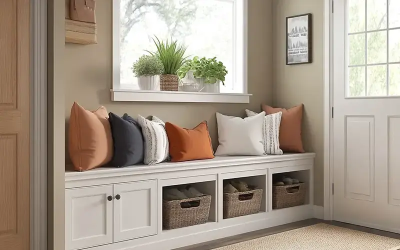 10 Built in Bench with Storage