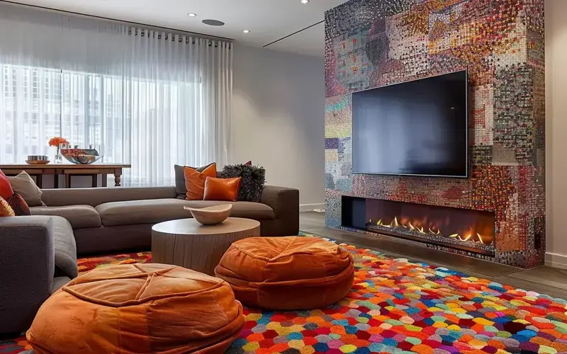 Statement Fireplace Wall: