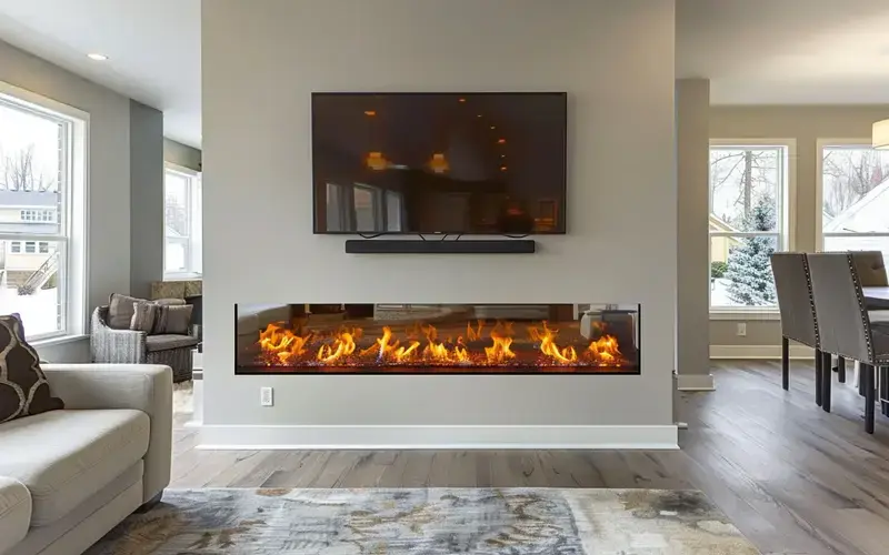 Double-Sided Fireplace: