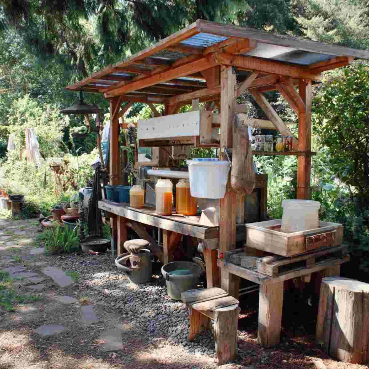 Juice Pressing and Pulp Reuse Area