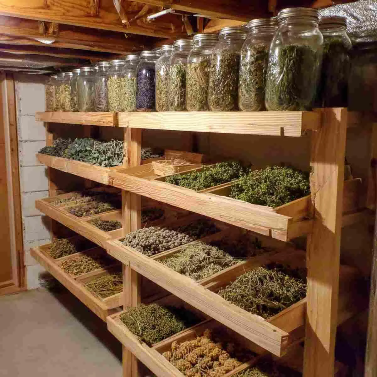 Zero-Waste Herb Drying Shelves