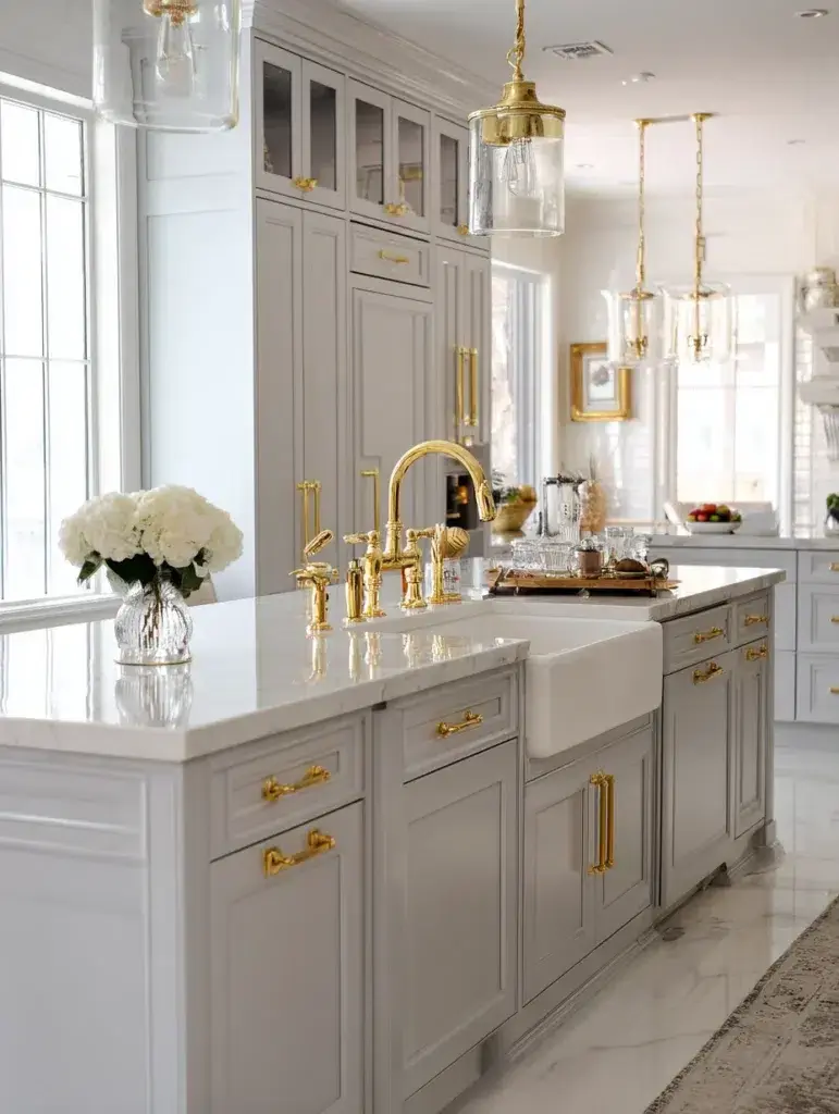 9 Pale Grey Cabinets