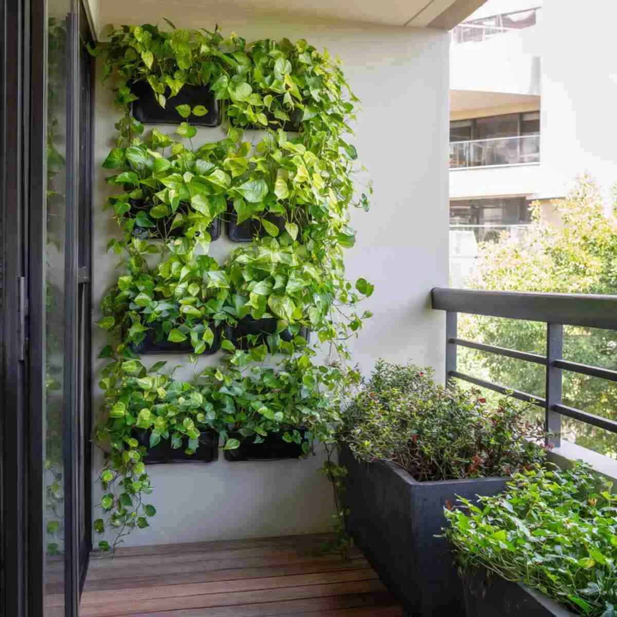Ivy in Vertical Wall Planters