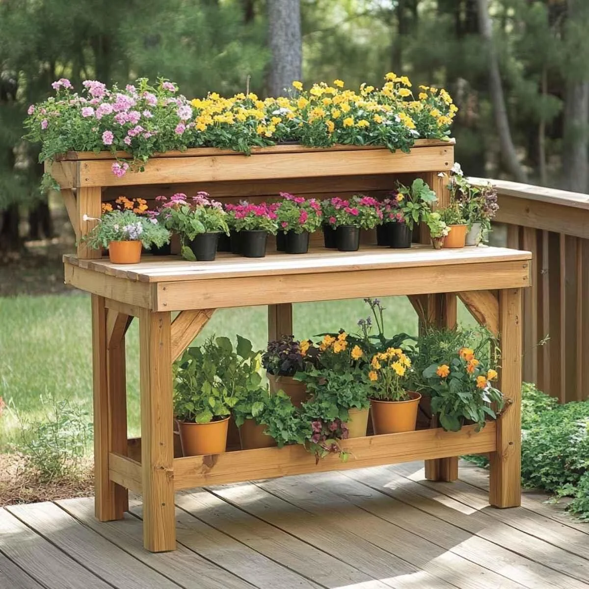 Convertible potting benches