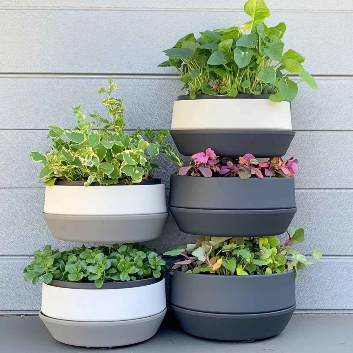Stackable tiered planters