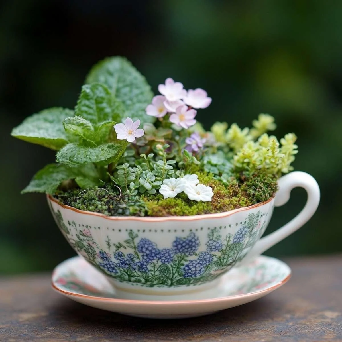 Teacup miniature gardens