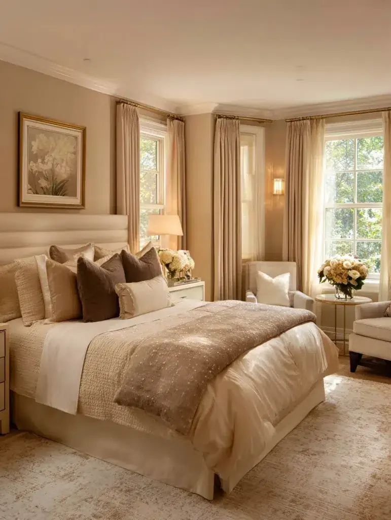 Beige Bedroom Ideas: Layer Different Beige Tones for Depth