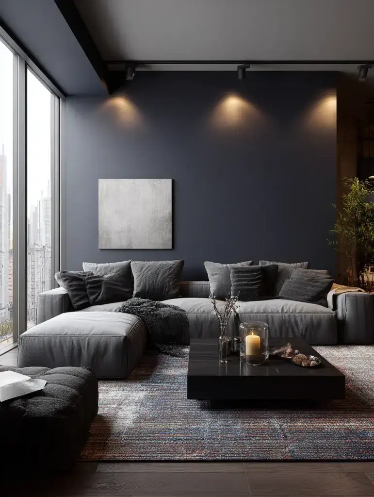 Grey Couch Living Room Ideas: Paint an Accent Wall