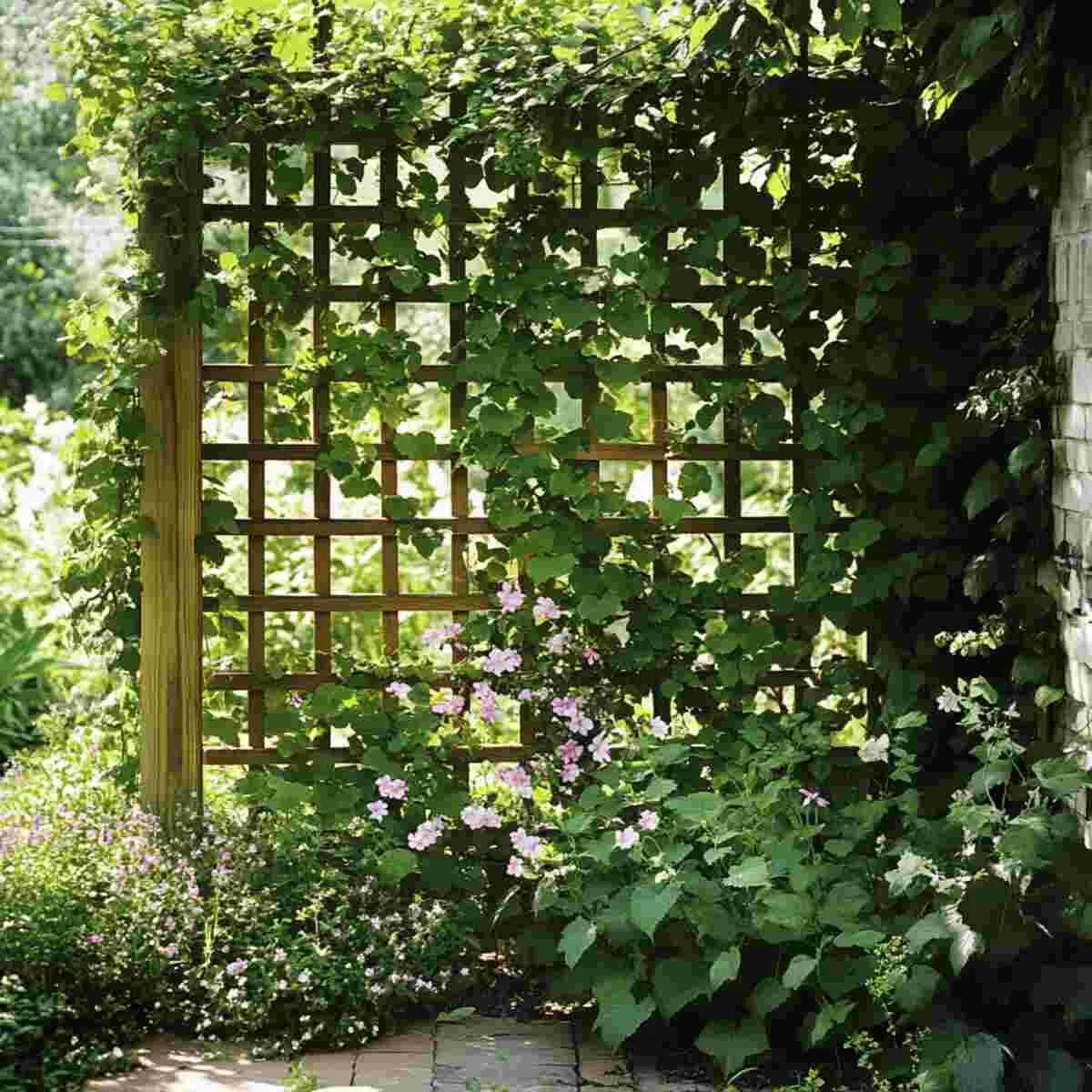 Trellis with Climbing Plants