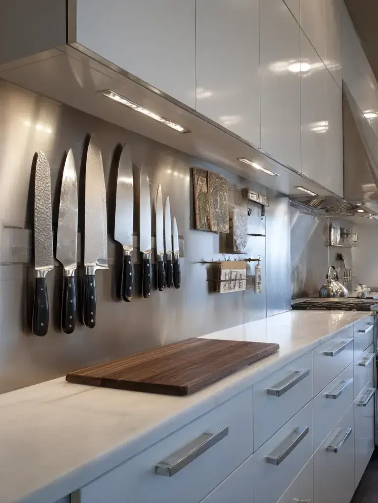 Kitchen Ideas on a Budget: Add Magnetic Knife Strips