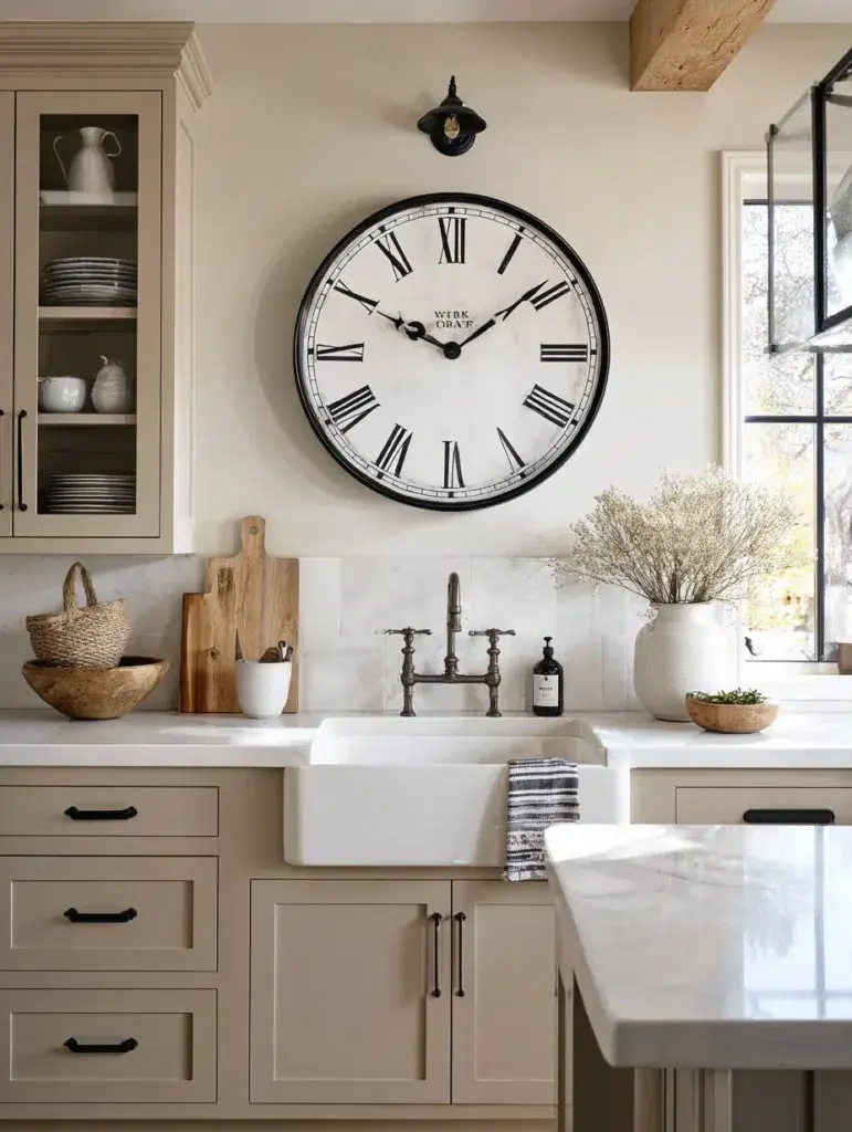 Above Kitchen Sink Ideas: Hang a Decorative Clock