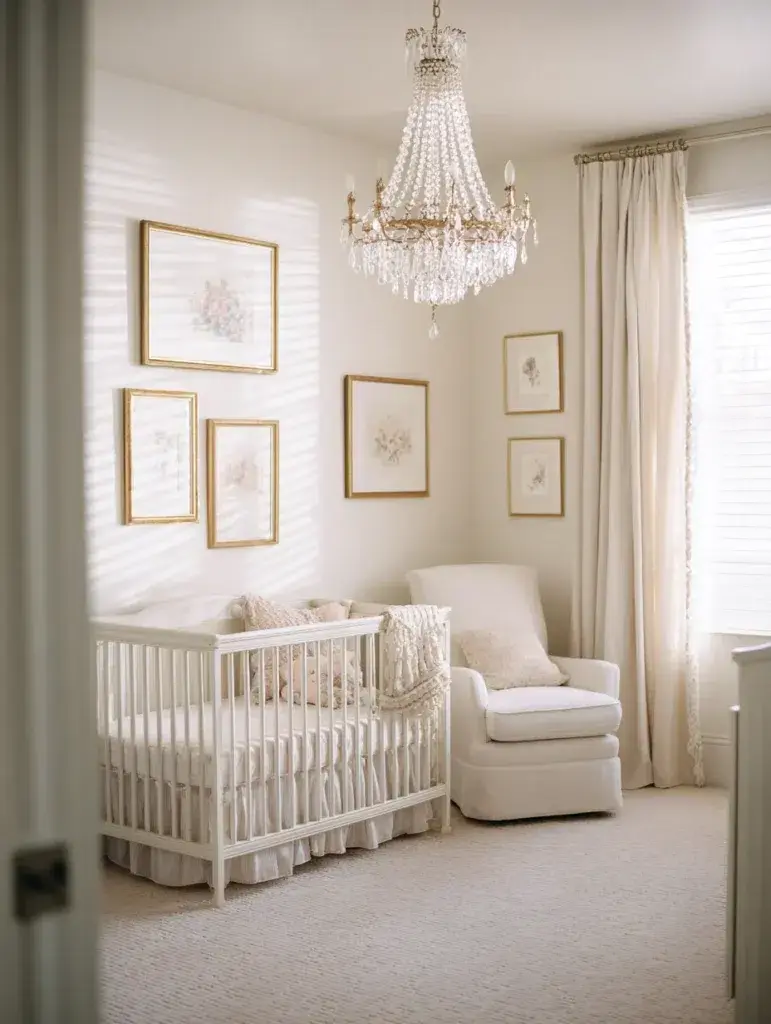 Elegant French Nursery Ideas: Chandelier Mobile