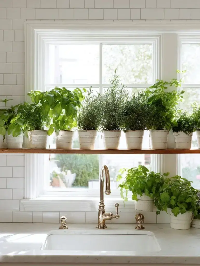 Above Kitchen Sink Ideas: Create a Mini Herb Garden