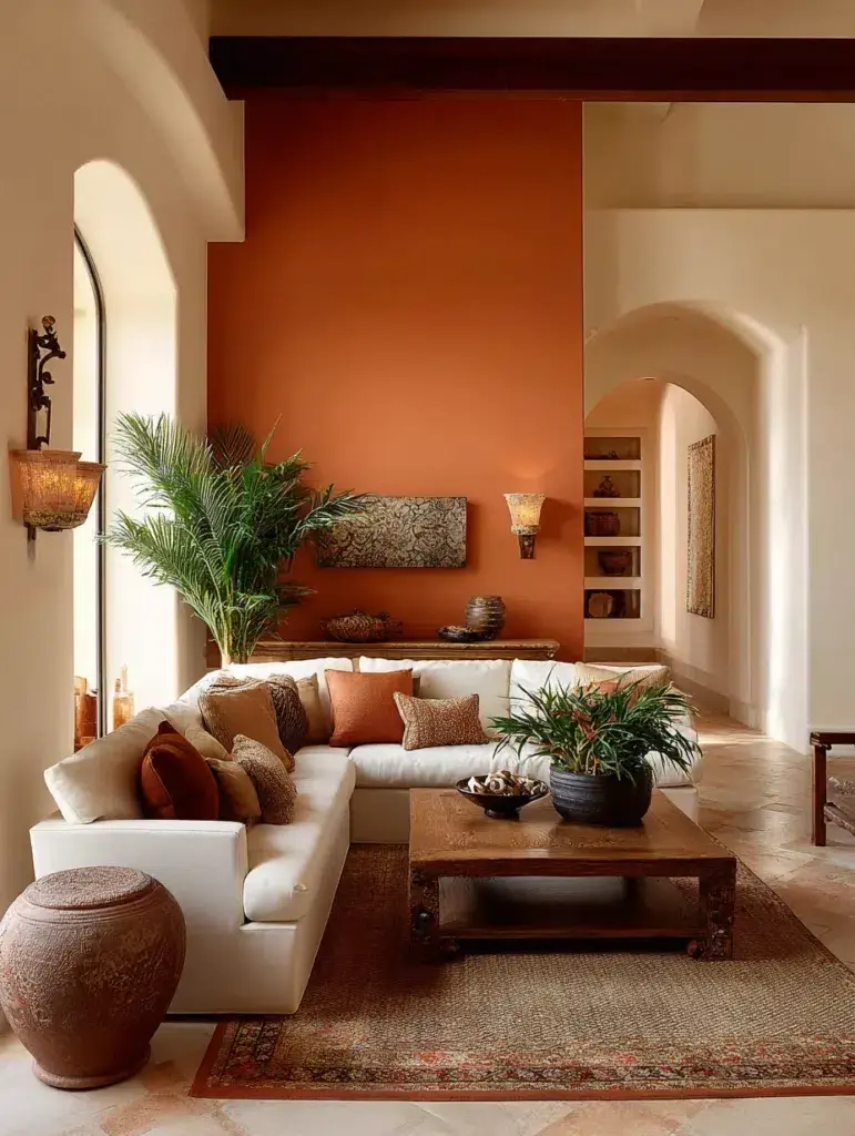 Wall Color Combinations: Terracotta and Ivory