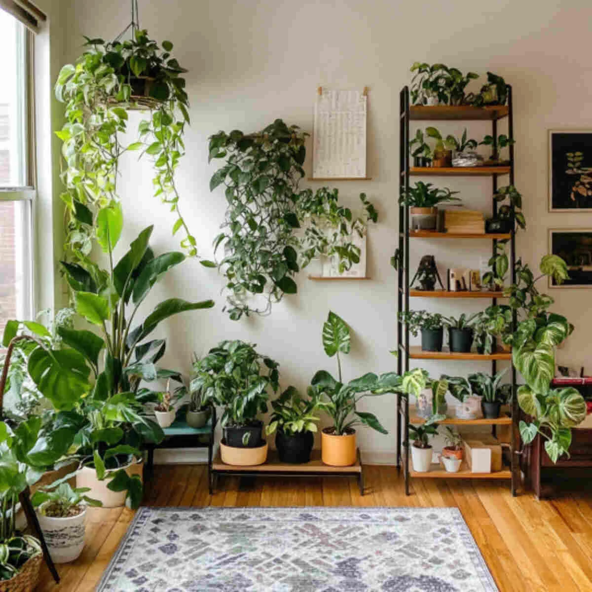 Group of air-purifying plants