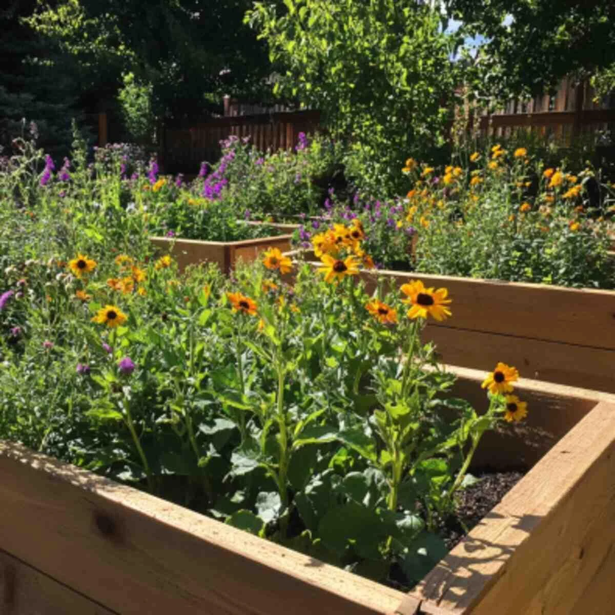 Raised Bed Wildflower Garden
