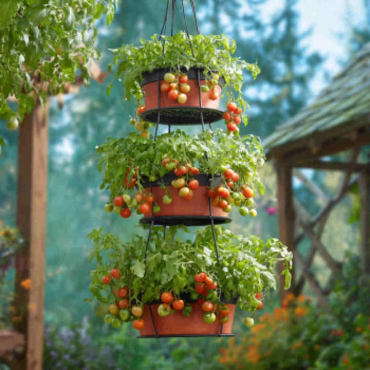 Tiered Tomato Hanging Planter Tower
