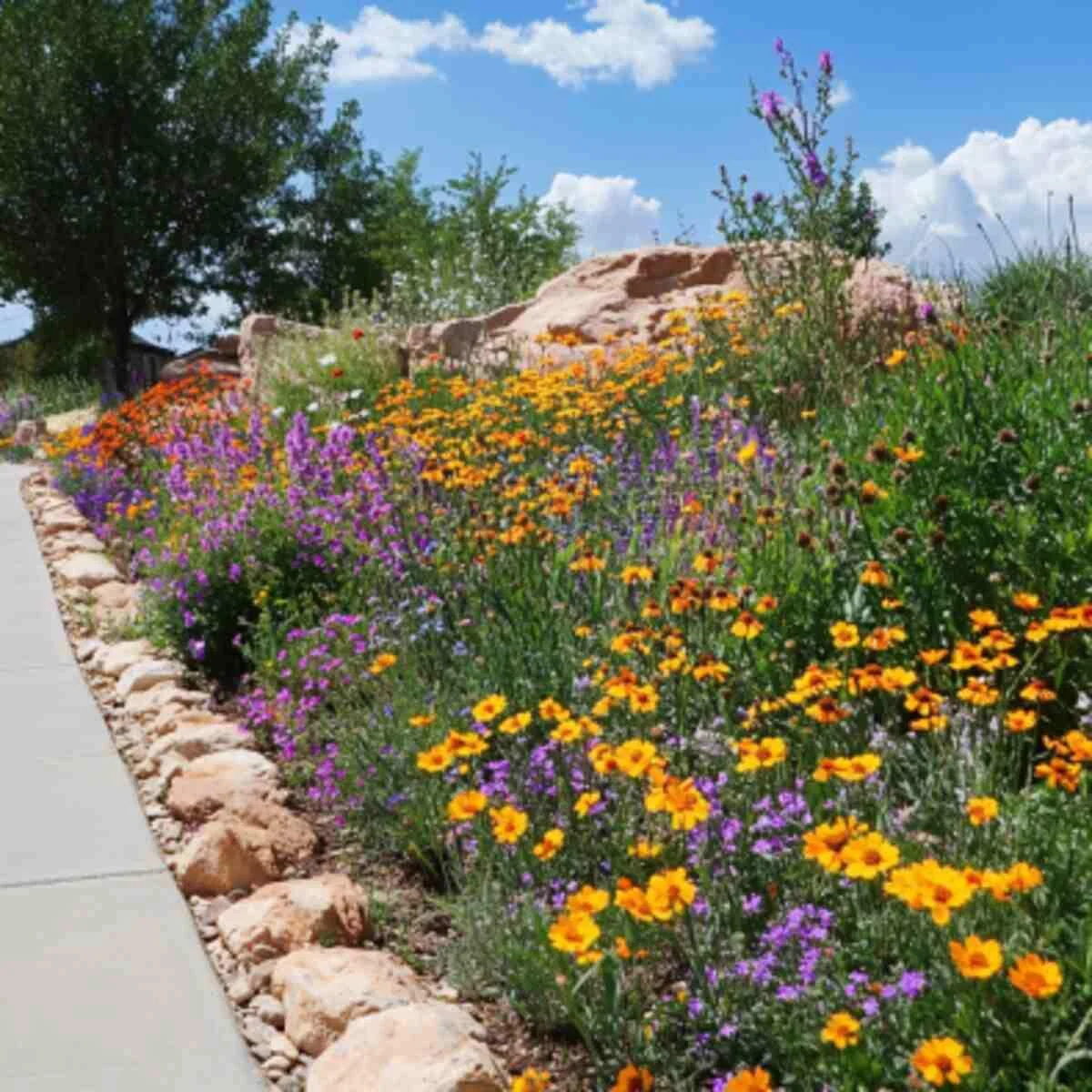Xeriscape Wildflower Garden