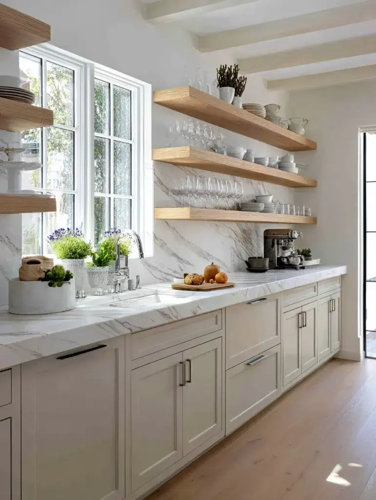 Elegant Kitchen Ideas: Open Shelving That Actually Makes Sense