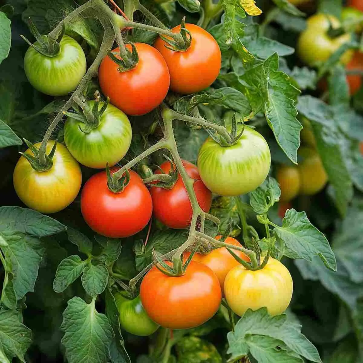 Oregon Spring tomatoes on the vine