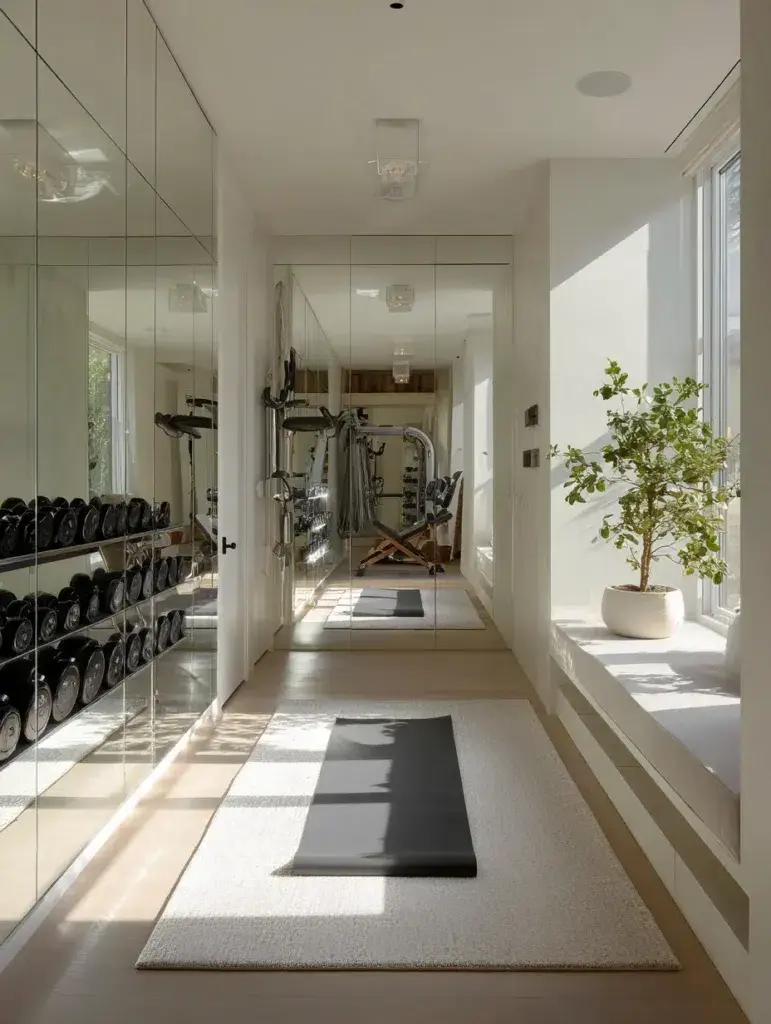 Home Gym Ideas: Install Mirrors to Expand Your Space Visually