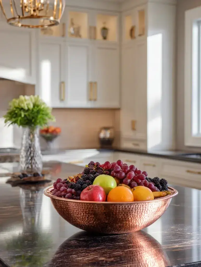 Creative Fruit Basket Ideas for Your Kitchen: Copper Fruit Bowl