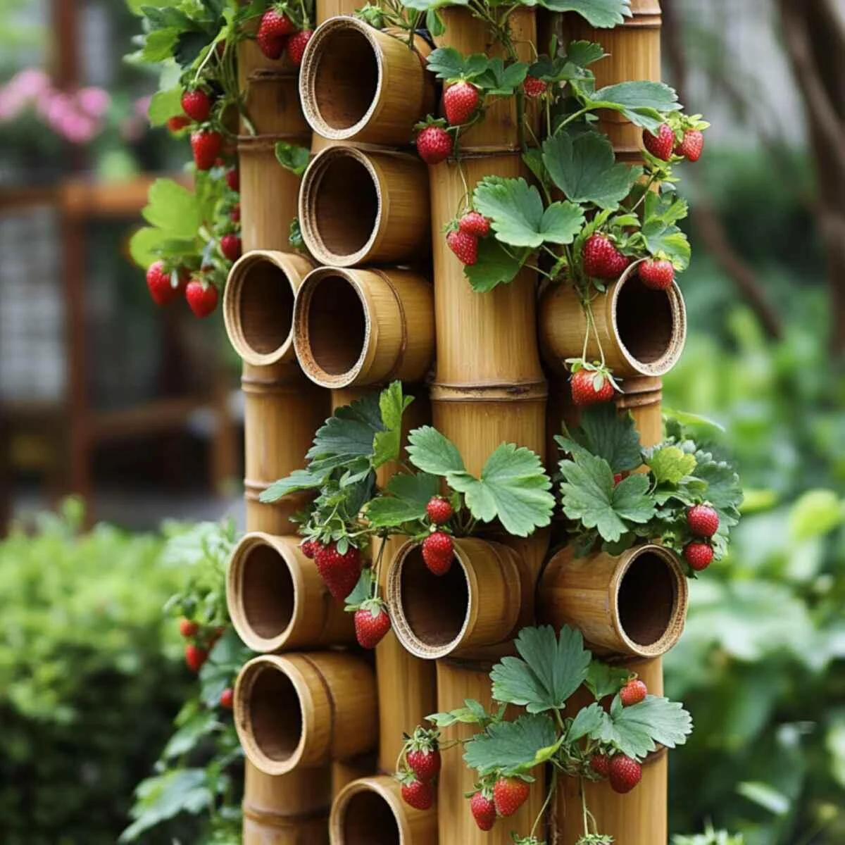 Bamboo Pipe Vertical Garden