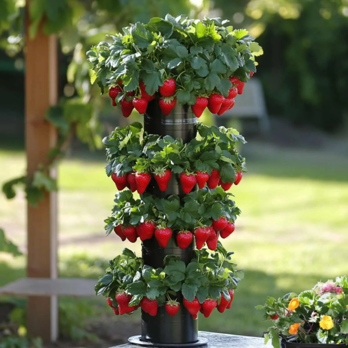 PVC Pipe Strawberry Tower