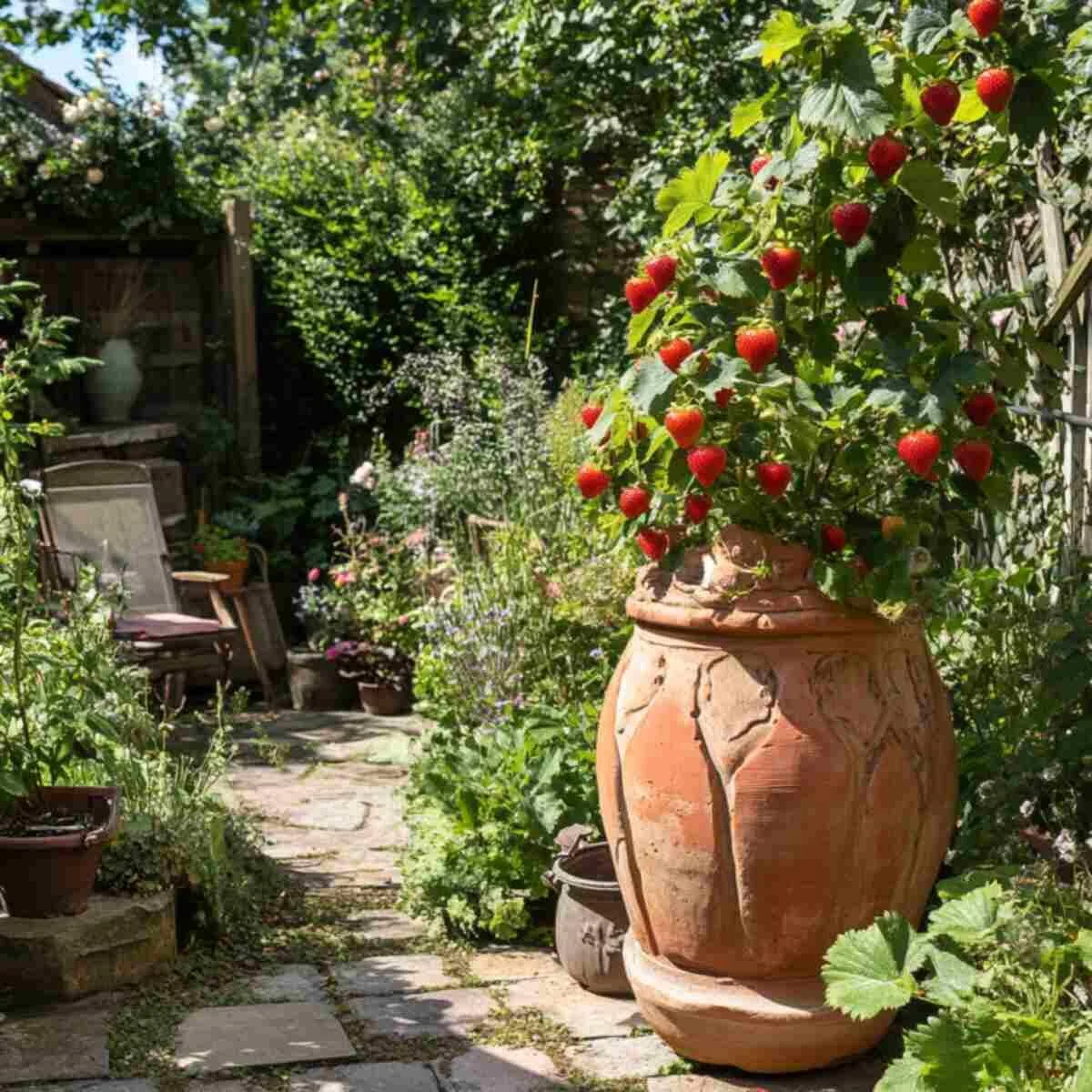 Terracotta Strawberry Jar Tower
